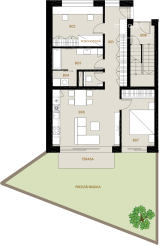 3i Byt v štandarde s kuchyňou so záhradou 63 m2,