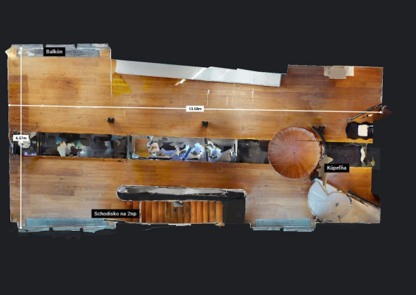 PREDANÉ - mezonetový byt 129,70 m2  s balkónom v historickom centre BA - STARÉ MESTO.