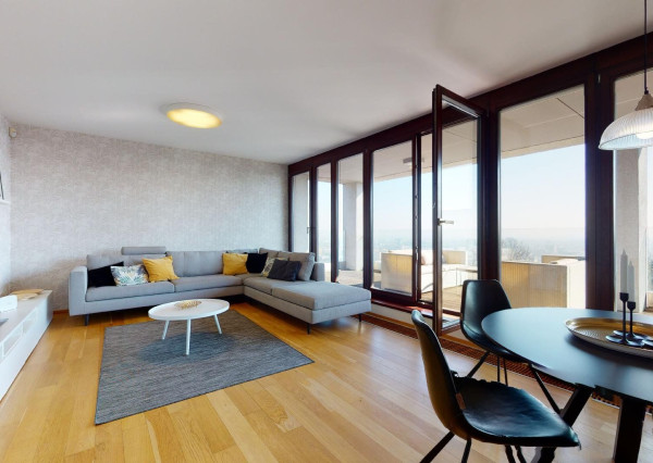 PREDANÉ + PRENAJATÉ -Slnečný, kompletne zariadený 4 izbový byt s terasou, loggiou, 2 x parking v garáži: rezidencia PARKVILLE, KOLIBA-BA III.