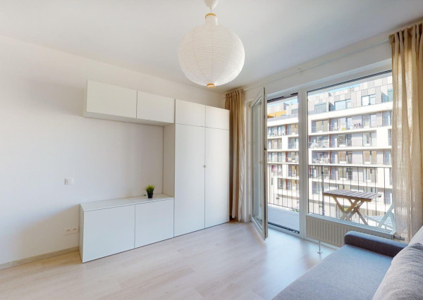 PRENAJATÉ- 1 izb. útulný byt s balkónom kompletne zariadený v novostavbe časť - SLNEČNICE MESTO, BA V.