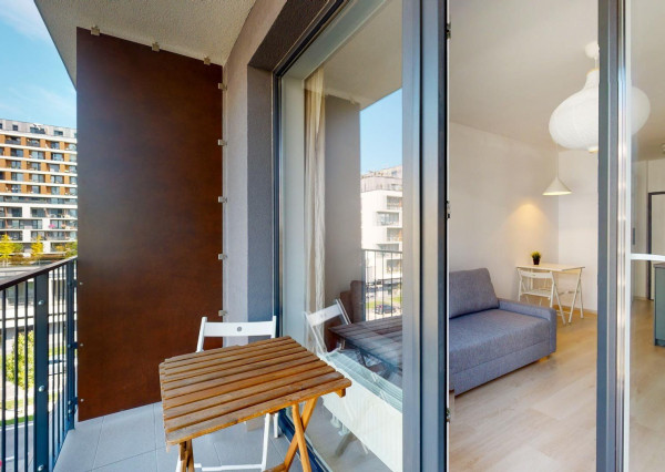 PRENAJATÉ- 1 izb. útulný byt s balkónom kompletne zariadený v novostavbe časť - SLNEČNICE MESTO, BA V.