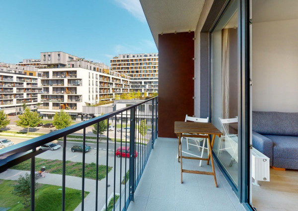 PRENAJATÉ- 1 izb. útulný byt s balkónom kompletne zariadený v novostavbe časť - SLNEČNICE MESTO, BA V.