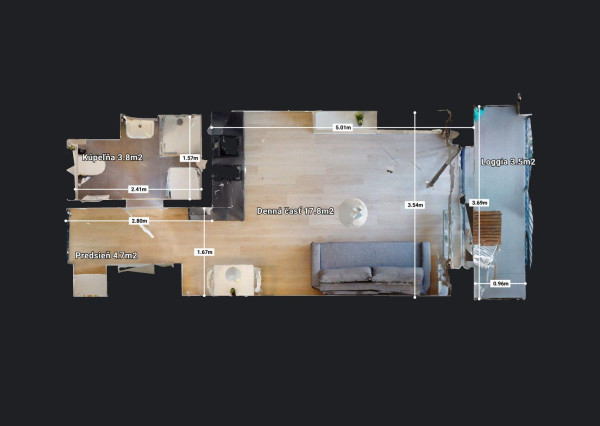 PRENAJATÉ- 1 izb. útulný byt s balkónom kompletne zariadený v novostavbe časť - SLNEČNICE MESTO, BA V.
