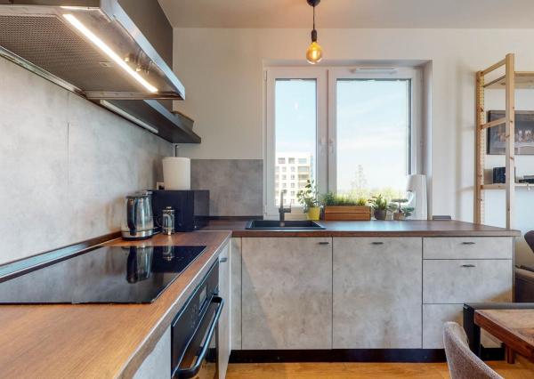 PRENAJATÉ-Kompletne zariadený, nový 2 izb. byt 62 m2, loggia, pivnica, parking garáž - NOVOSTAVBA BORY