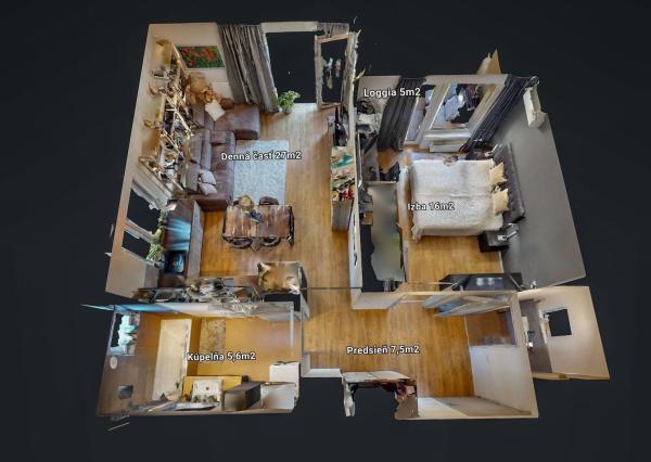 PRENAJATÉ-Kompletne zariadený, nový 2 izb. byt 62 m2, loggia, pivnica, parking garáž - NOVOSTAVBA BORY