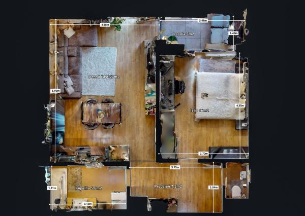 PRENAJATÉ-Kompletne zariadený, nový 2 izb. byt 62 m2, loggia, pivnica, parking garáž - NOVOSTAVBA BORY