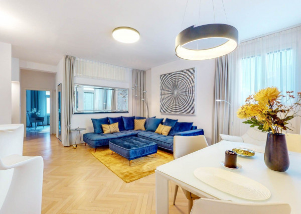 PRENAJATÉ - ÚPLNE NOVÝ, elegantný 3 izb.byt 90 m2 KOMPLETNE ZARIADENÝ,loggia,parking,STARÉ MESTO - ul. DUNAJSKÁ.