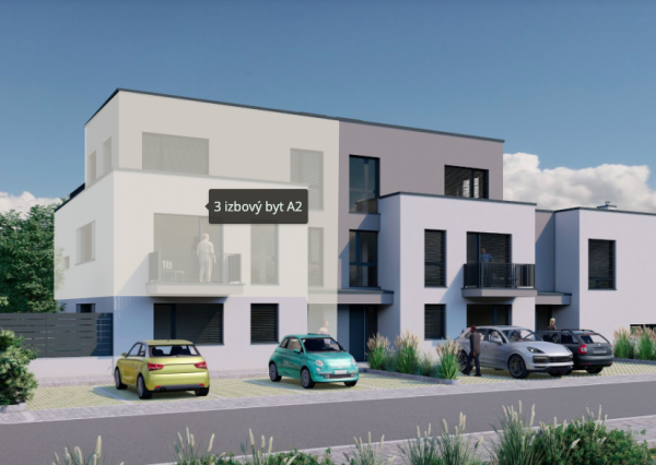 REZERVOVANÝ A2 108m2 strešná terasa 44m2, Kačín, Alžbetin Dvor