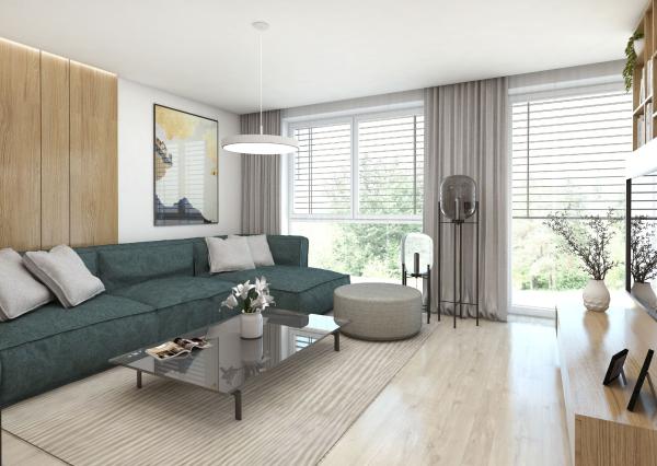 3i Byt v štandarde s kuchyňou so záhradou 63 m2,