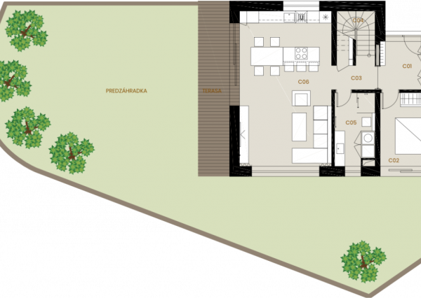 Rodinný dom C1 128m2 v štandarde aj s linkou, Alžbetin Dvor