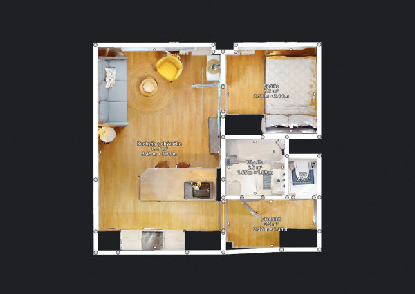 Prenájom 2i štýlový, kompletne zariadený byt, Gabčíkova