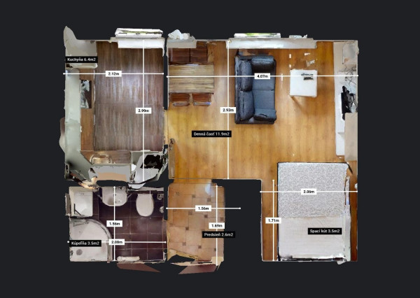 Prenájom útulného 1 izbového bytu na Bieloruskej