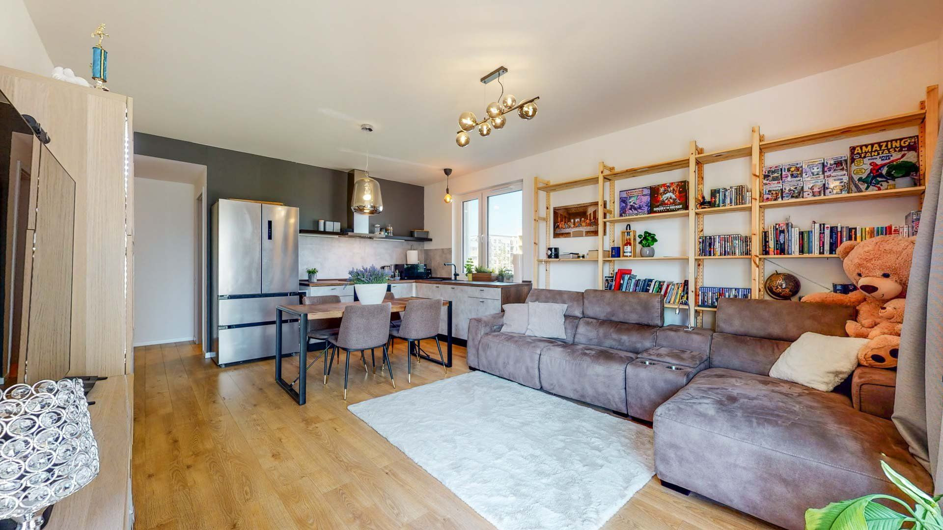 PRENAJATÉ-Kompletne zariadený, nový 2 izb. byt 62 m2, loggia, pivnica, parking garáž - NOVOSTAVBA BORY