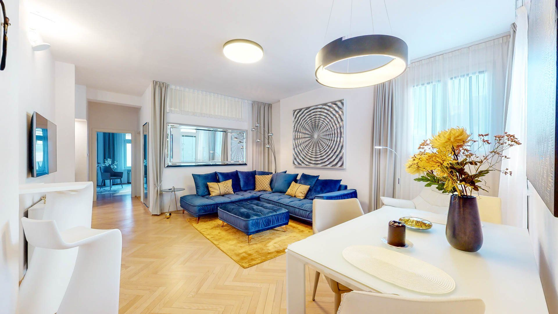 PRENAJATÉ - ÚPLNE NOVÝ, elegantný 3 izb.byt 90 m2 KOMPLETNE ZARIADENÝ,loggia,parking,STARÉ MESTO - ul. DUNAJSKÁ.